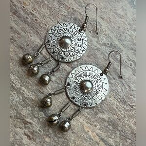 Vintage Old Pot Metal? Bell Dangle Earrings